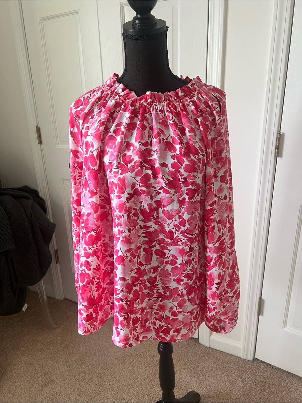 Vince Camuto Pink Floral Blouse